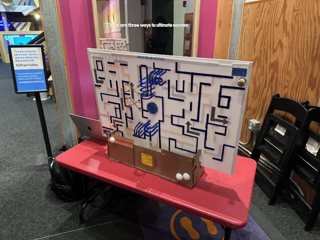 Meet Me at My POV maze exhibit installed at the Children's Museum of Pittsburgh