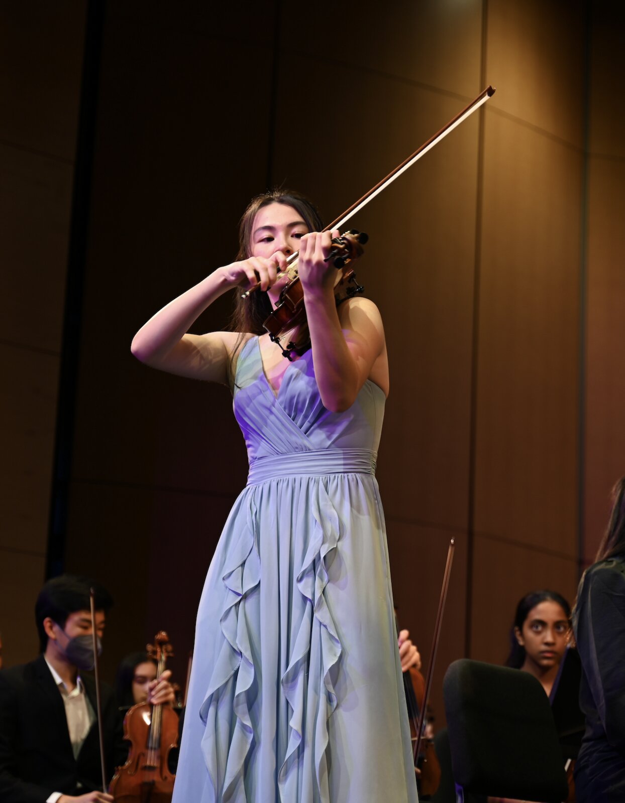 Cassandra May performing as soloist with orchestra